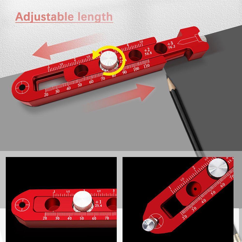 Solighter Alat Gambar Pengukuran Adjustable Desain Dekorasi Kompas Woodworking