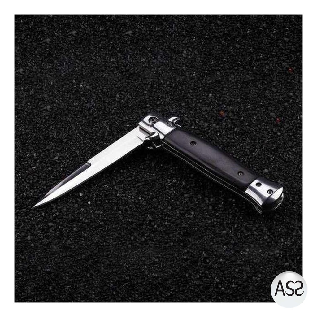 ASS Shop - KNIFEZER Pisau Saku Lipat Folding Portable Knife Tool Wood Grip - S12