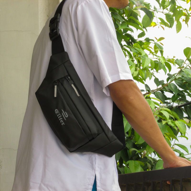 Waistbag Pria Distro Tas Pinggang Sling Bag Pria Dan Wanita Oval Harga Grosir anti air