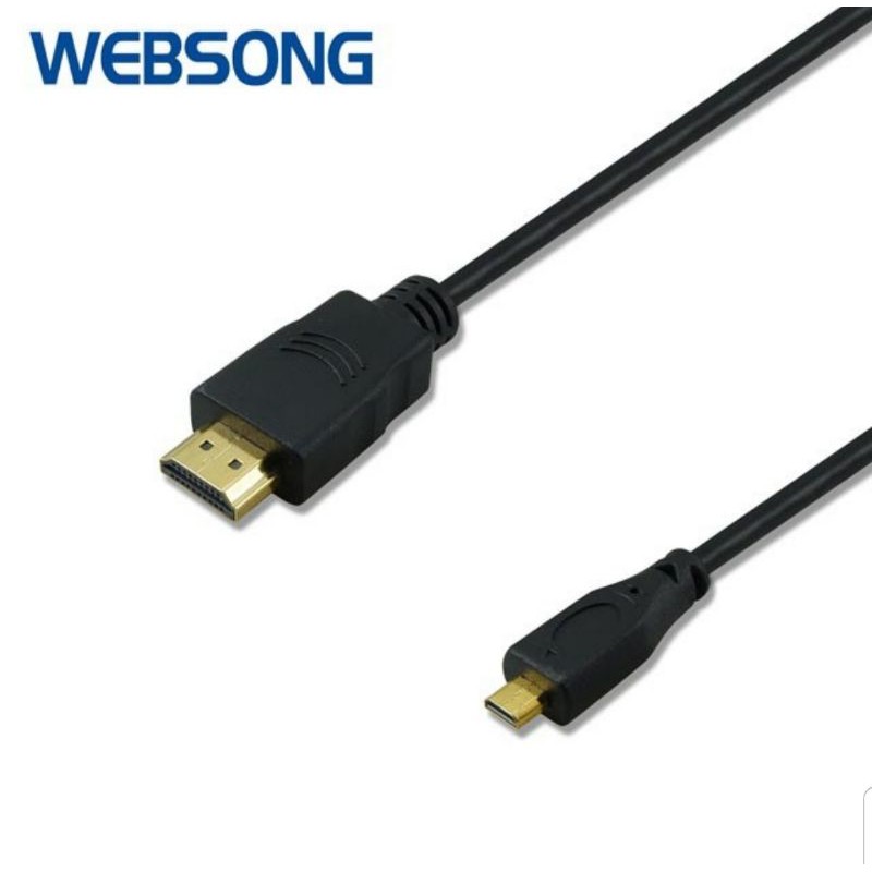 Kabel HDMI type A to HDMI Micro Type D 1.5M Full HD 1080P WEBSONG