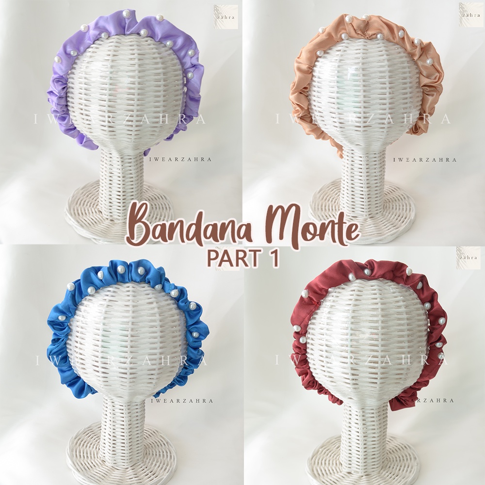 BANDANA MONTE [ PART 1 ] - Bandana Scrunchie Polos Mutiara Cantik Murah Bagus