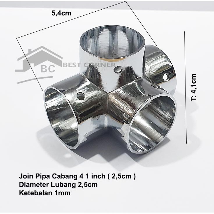 Join Pipa / Sambungan Pipa 4 Cabang 1 Inch TIPIS