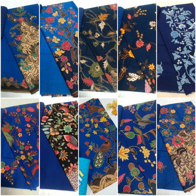 kain batik warna biru / kain batik warna navy / kain batik unggul jaya cibulan / kain batik murah