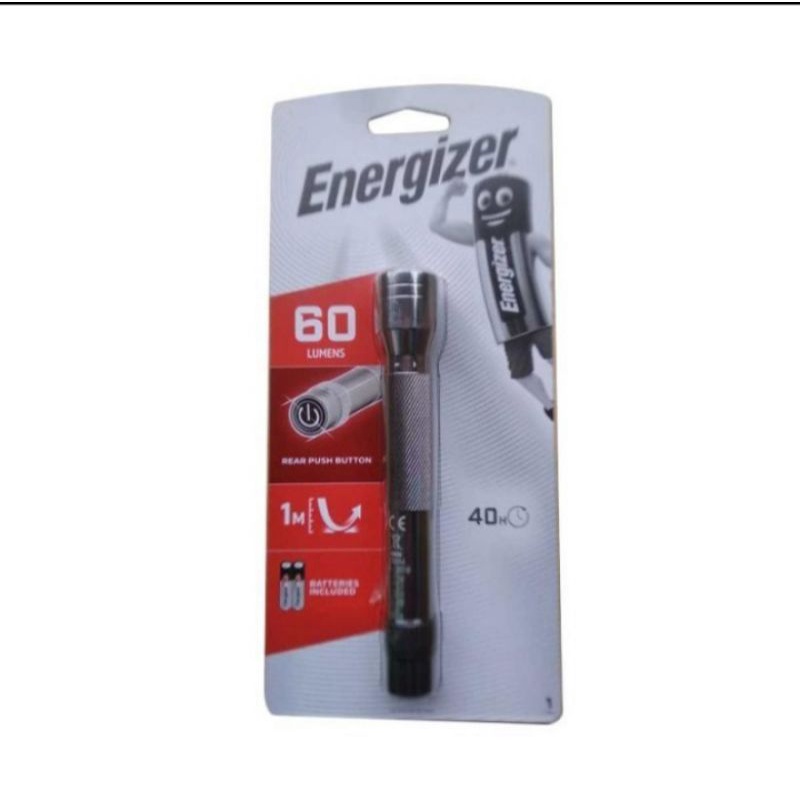 Senter Energizer LED Metal + 2 Baterai energizer AA