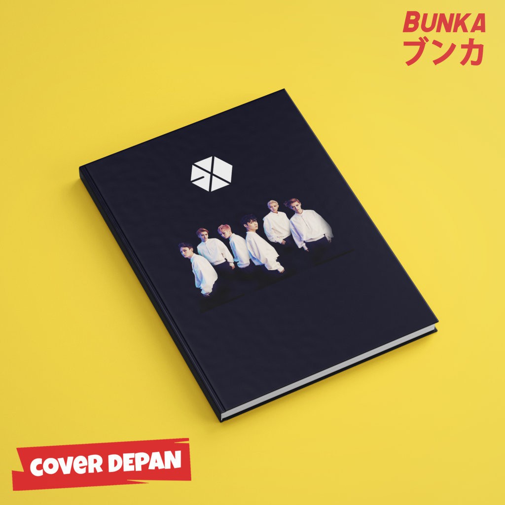 

Notebook Hardcover KPOP EXO Black Full Member Ukuran A5 Buku Tulis Catatan Agenda Planner Jurnal Notebook Gift Couple