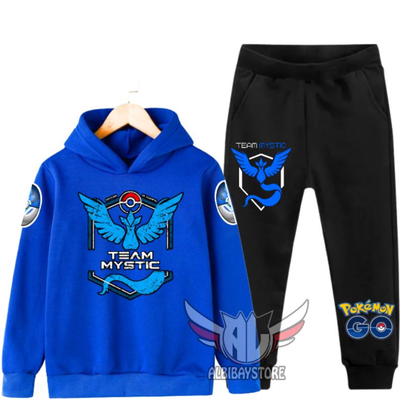 Setelan Hoodie Anak Costume POKEMON GO Hoodie+Jogger
