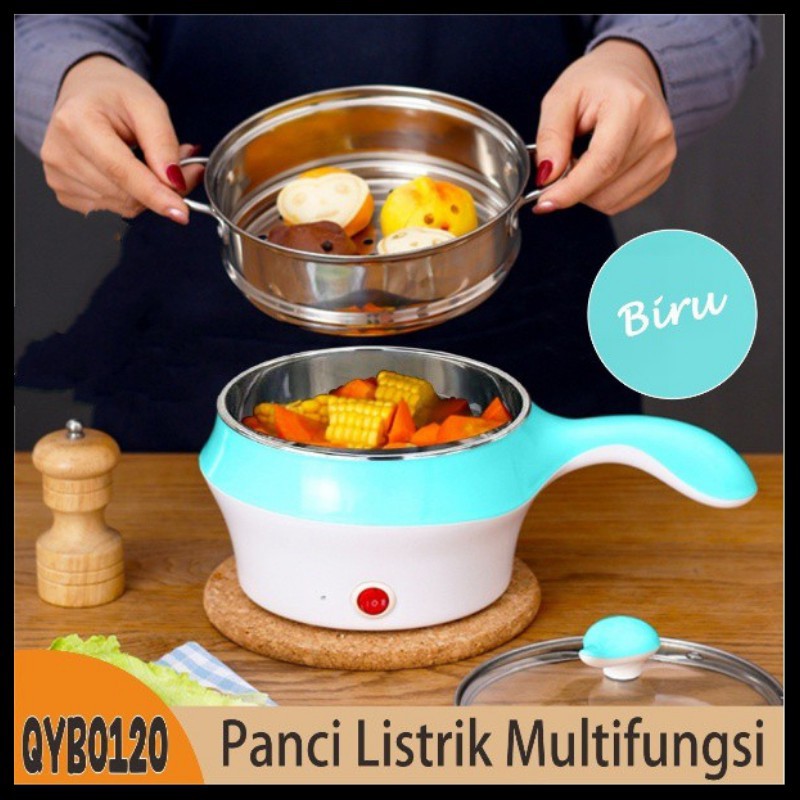 Panci Listrik Elektrik panci listrik serbaguna Anti Lengket + Steamer Bisa Kukus Goreng Serbaguna WHFURNITURE