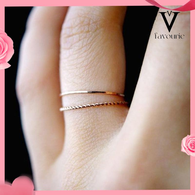 [COD]Simple Sterling Silver Green Ring Untuk Wanita / Perhiasan Wanita Mini 15 Variasi-FA