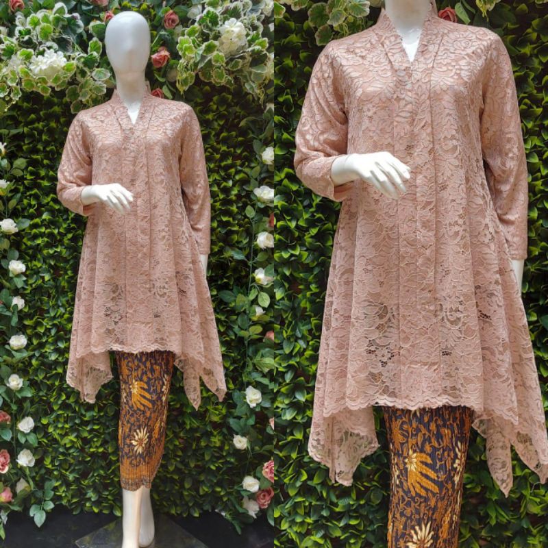 KEBAYA BRUKAT TUNIK BUSUIH/BAJU KEBAYA/TUNIK/SET BAJU BRUKATMODERN KEBAYA WANITA/BAJU KARTINI