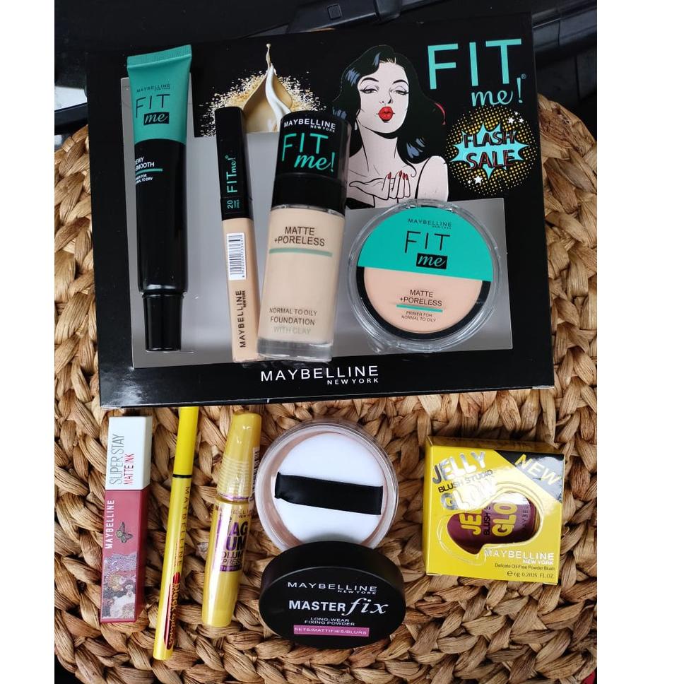 PAKET SESERAHAN MAYBELLINE SET PROFESSIONAL KOSMETIK WANITA / MAKE UP SET LENGKAP 3I1