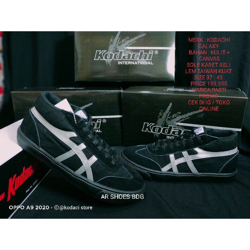 SEPATU KODACHI GALAXY HITAM SILVER /SEPATU KODACHI GALAXY /SEPATU SEKOLAH KODACHI TINGGI HITAM HITAM