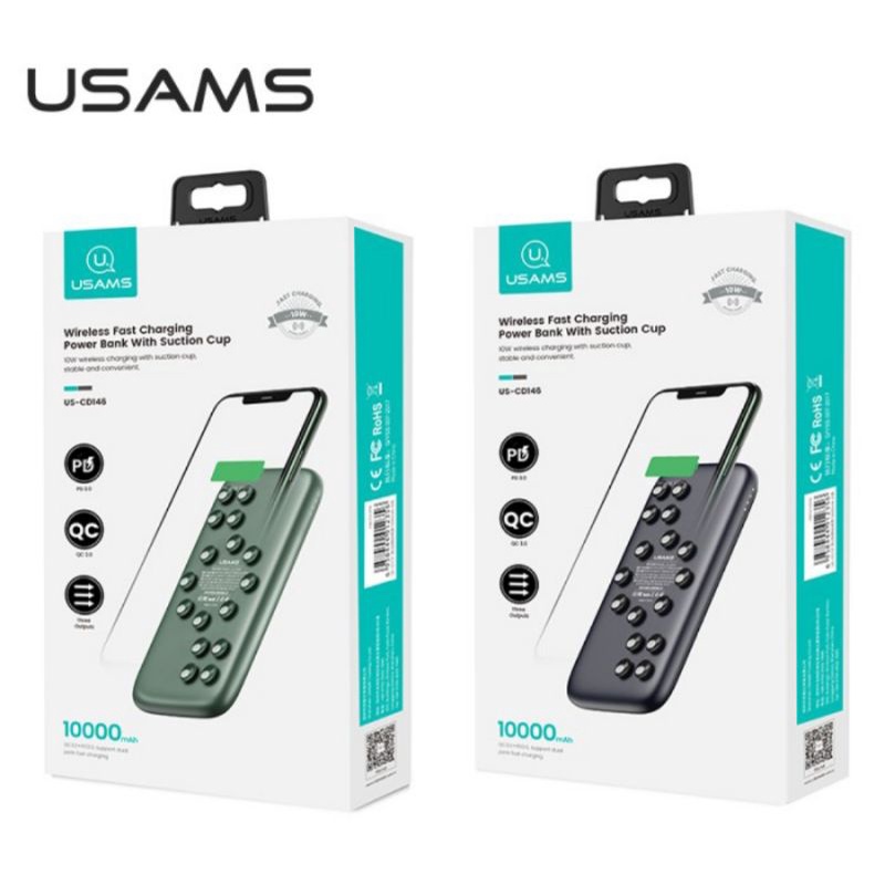 USAMS POWER BANK WIRELESS 10000 MAH