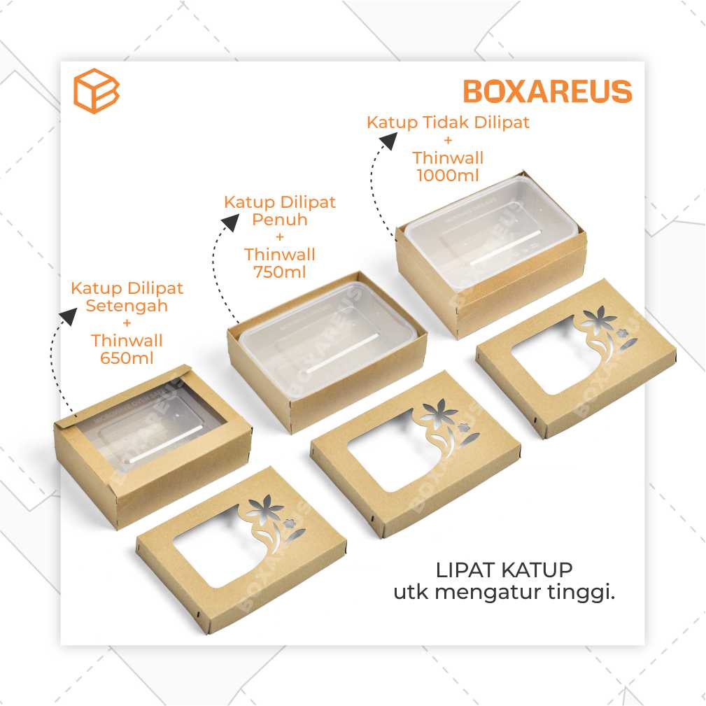 Box Wadah Thinwall Persegi Panjang Rectangle Packaging Kotak Makanan | LB1712 AH