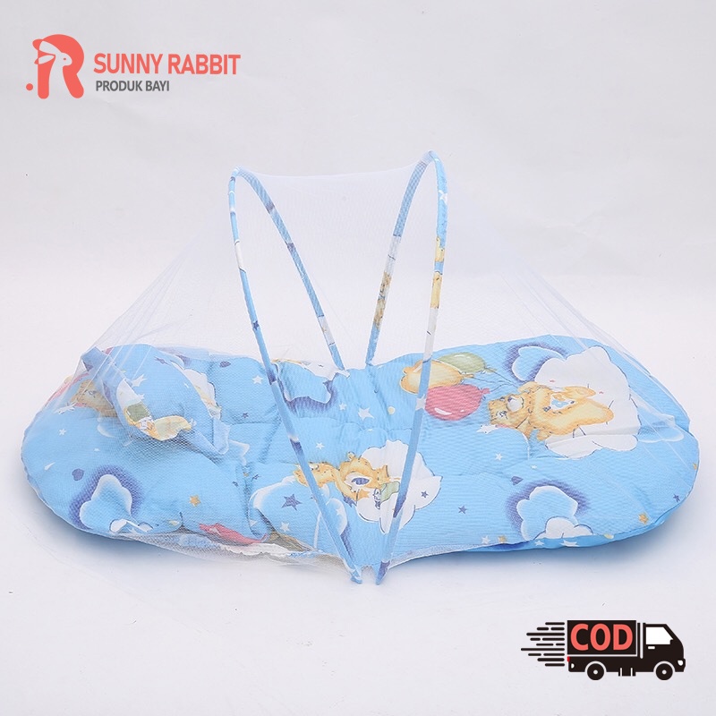 Kasur bayi set kelambu/Lipat Kelambu/Kelambu bayi/Tempat tidur bayi kelambu  (B156-157)