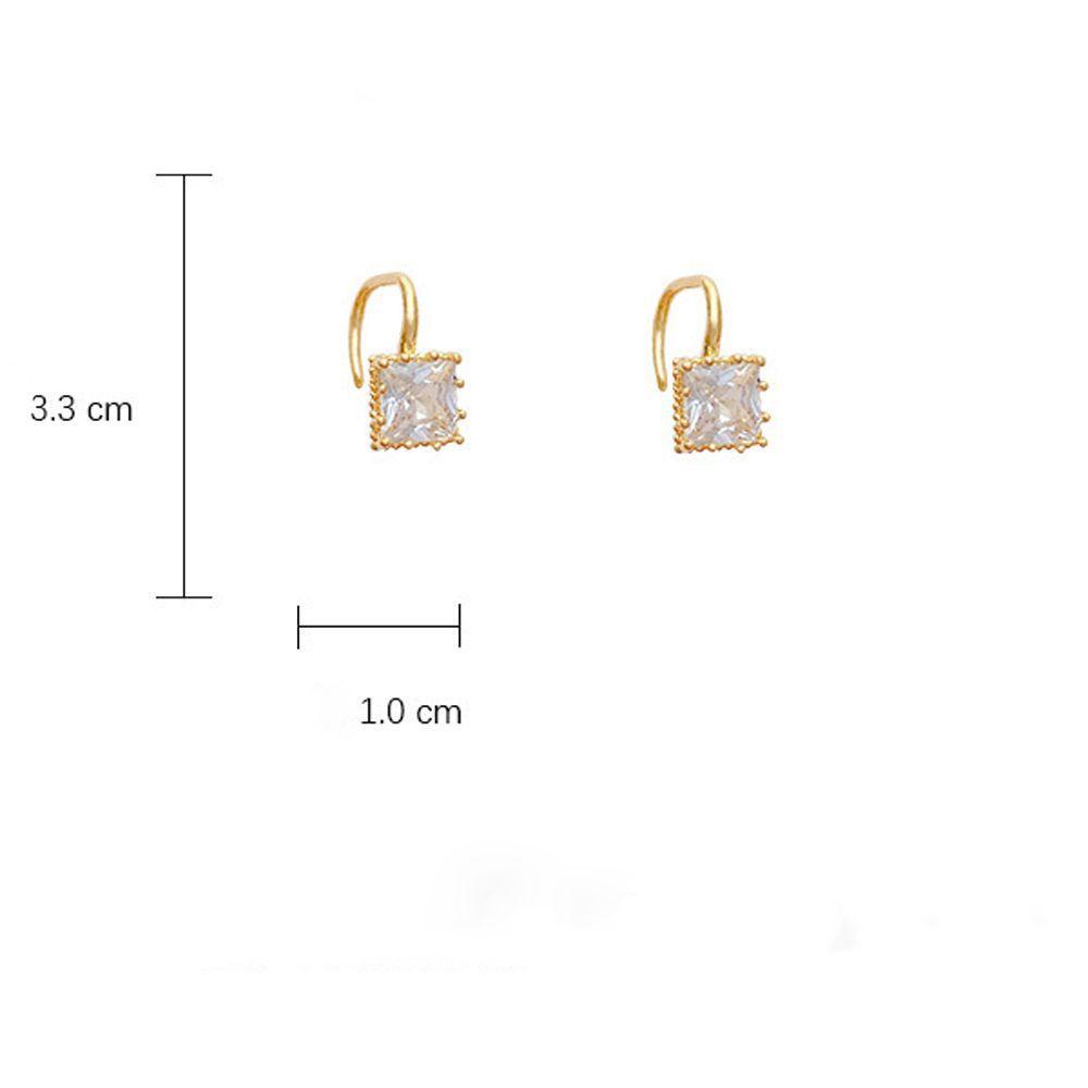 Mxbeauty Anting Wanita Trendy Geometris Lucu Kecil Elegan Hitam Putih Anting Gaya Korea