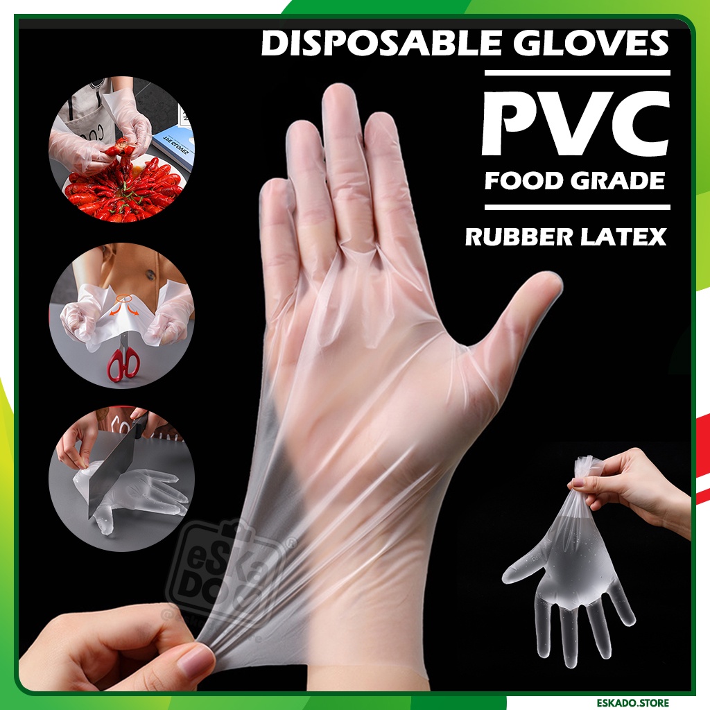 Sarung Tangan PVC / Sarung Tangan Latex Sekali Pakai BUKAN PLASTIK