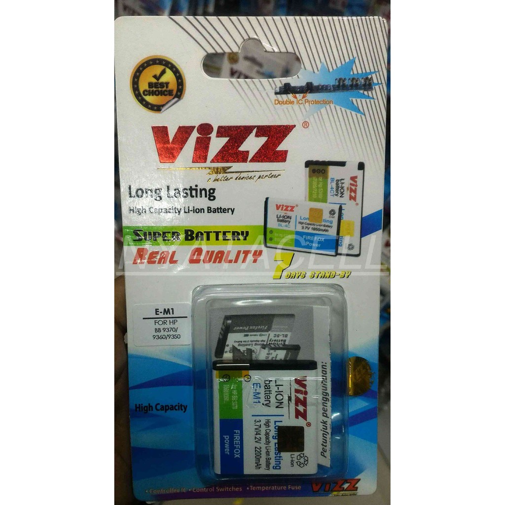Baterai Vizz Blackberry F-M1 /Batre Double Power FM1 FM-1 Pearl 9100