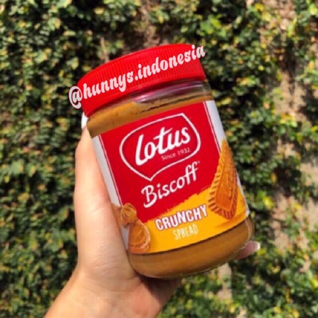 

Lotus Biscoff Spread Crunchy | Biscoff Caramelised Crunchy | Selai Olesan Topping Biscuit 380 Gram
