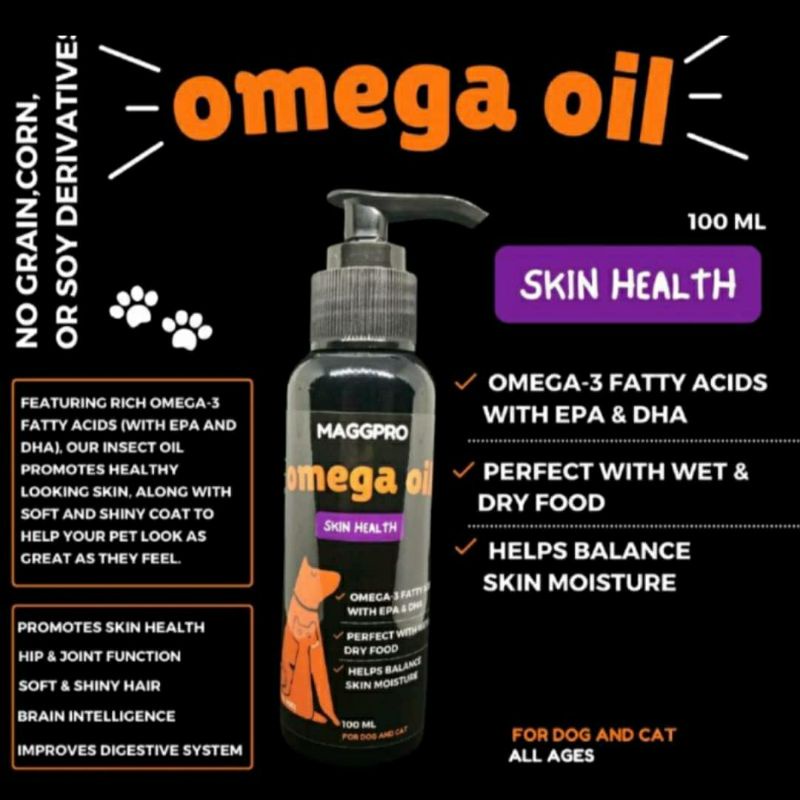 Vitamin omega oil untuk kulit bulu Rambung kucing dan anjing