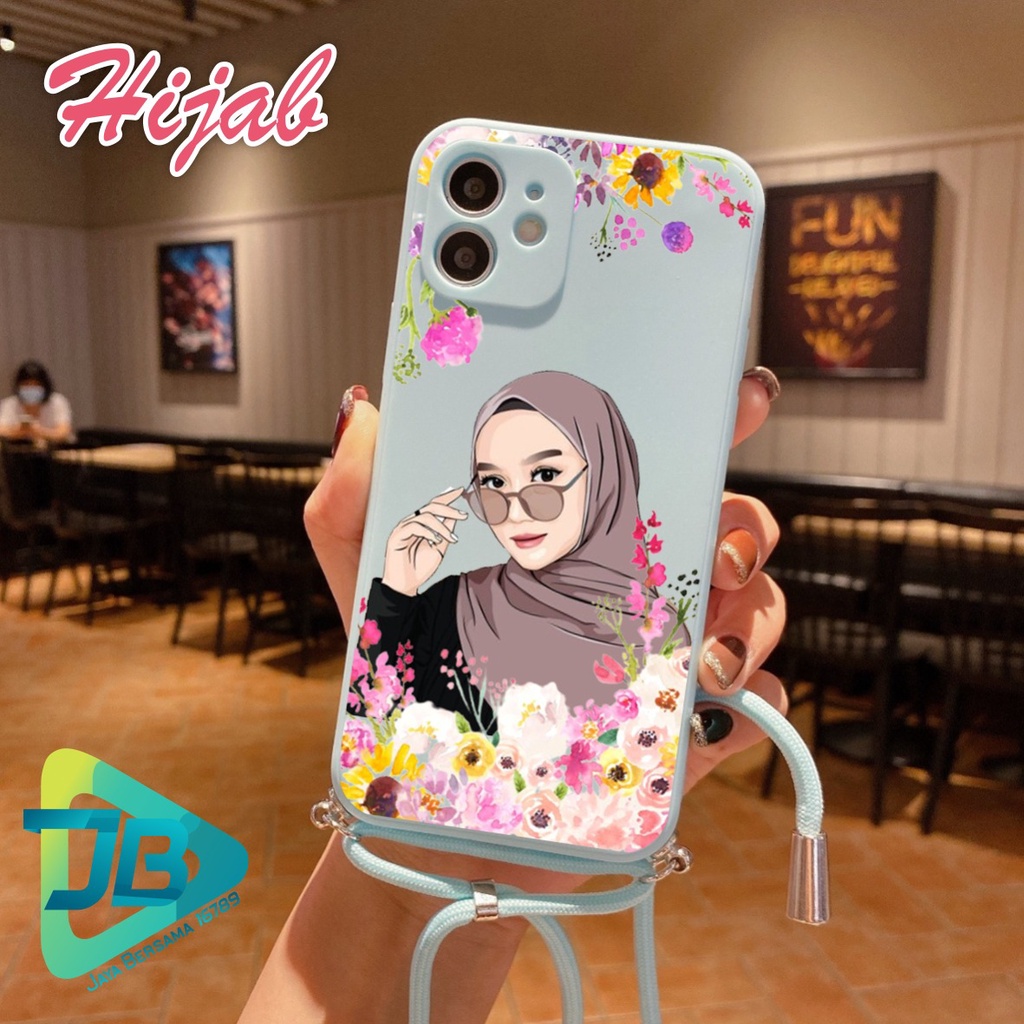SOFTCASE SILIKON SLINGCASE TALI LANYARD STRAP PHONE MACARON PELINDUNG KAMERA HIJAB OPPO VIVO SAMSUNG XIAOMI REALME IPHONE ALL TYPE JB5483