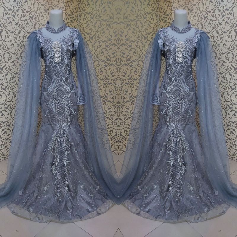 GAUN PENGANTIN DUYUNG/ GAUN PENGANTIN SLIM AKAR