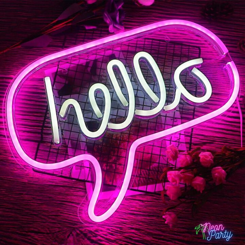 Hello Lampu Neon Led Lampu Neon Flex Lampu Hias Neon Sign Kamar Aesthetic Untuk Dekorasi