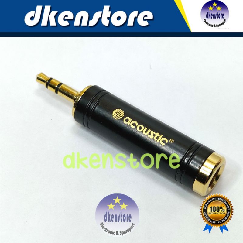 Jek konverter besar ke kecil Jack converter 6.35mm to 3.5mm mic premium