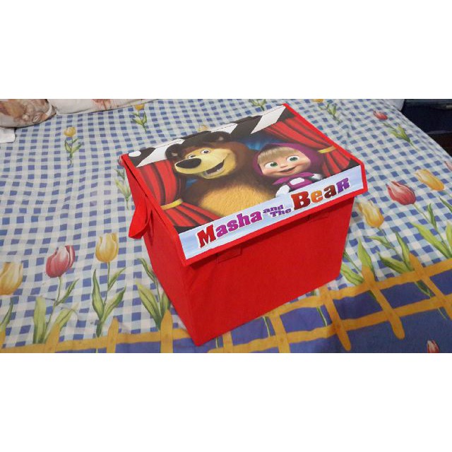 Sweet Honey Toybox Kotak Tempat Mainan Anak Karakter Kartun Angry Bird Marsha Ben10 Planes Little Krisna