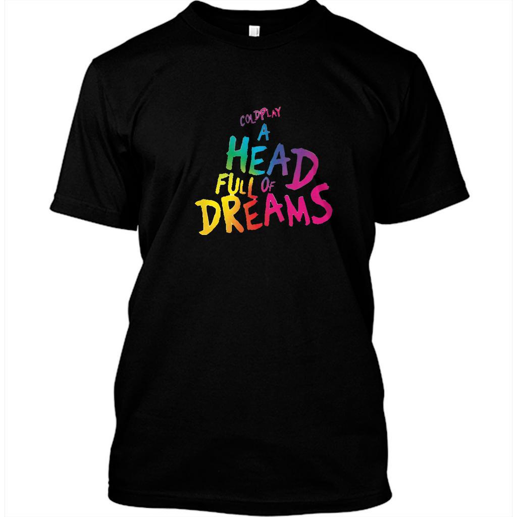 LUVfashion Kaos Dewasa COLDPLAY A Head Full A Dream Unisex (Pria &amp; Wanita) Cotton Combed 30s Merah