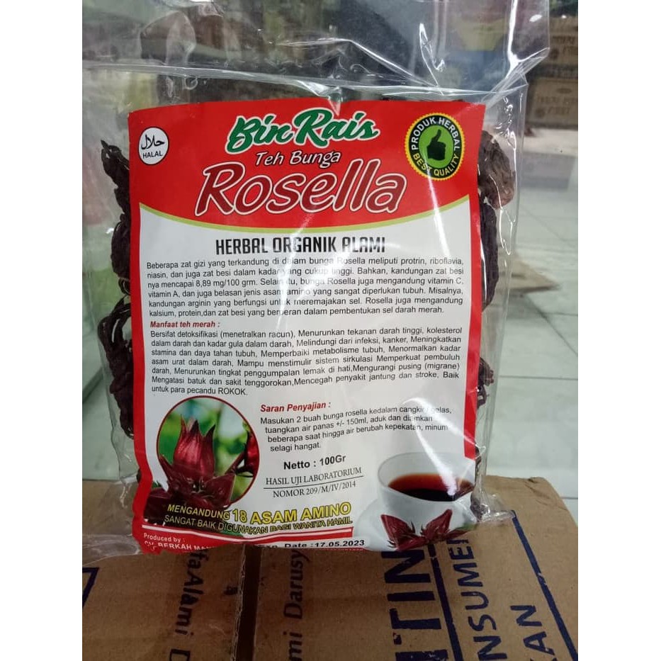 

TEH BUNGA ROSELLA ROSELA MERAH TURBUK REBUS TEH SEHAT ALAMI 100GR