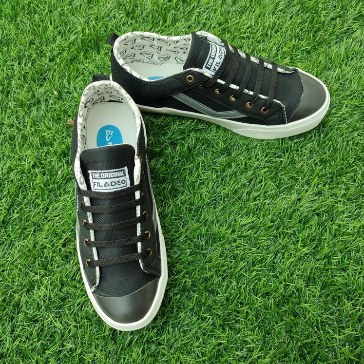 SEPATU FILADEO OTENTIK HITAM PUTIH SEPATU PRIA DAN SEPATU WANITA kanvas SIZE 36-43