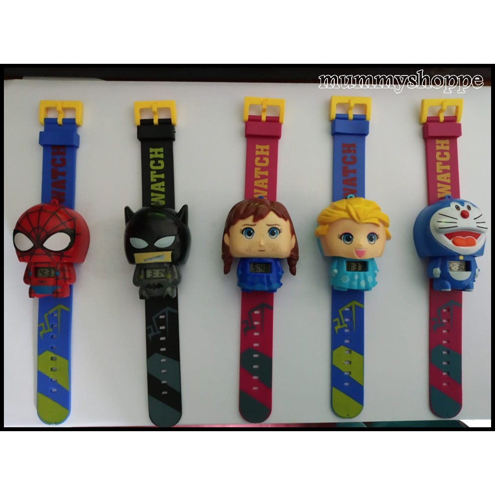 jam tangan anak karakter superhero / frozen / doraemon