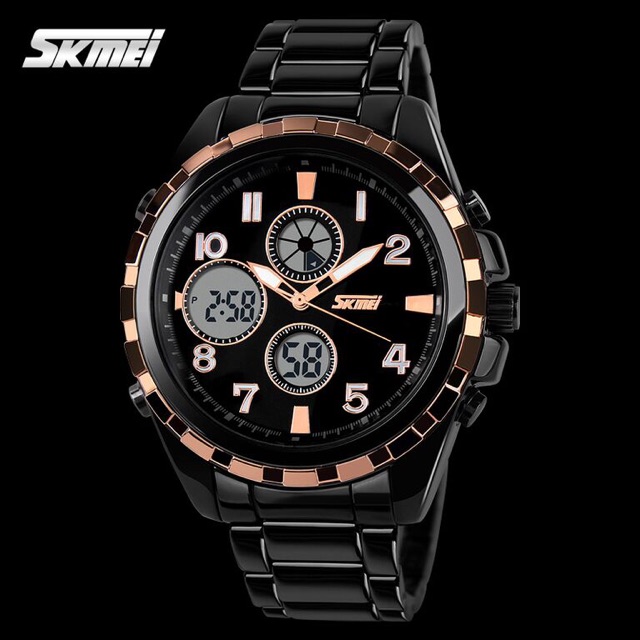 SKMEI Jam Tangan Analog Digital Pria Golden