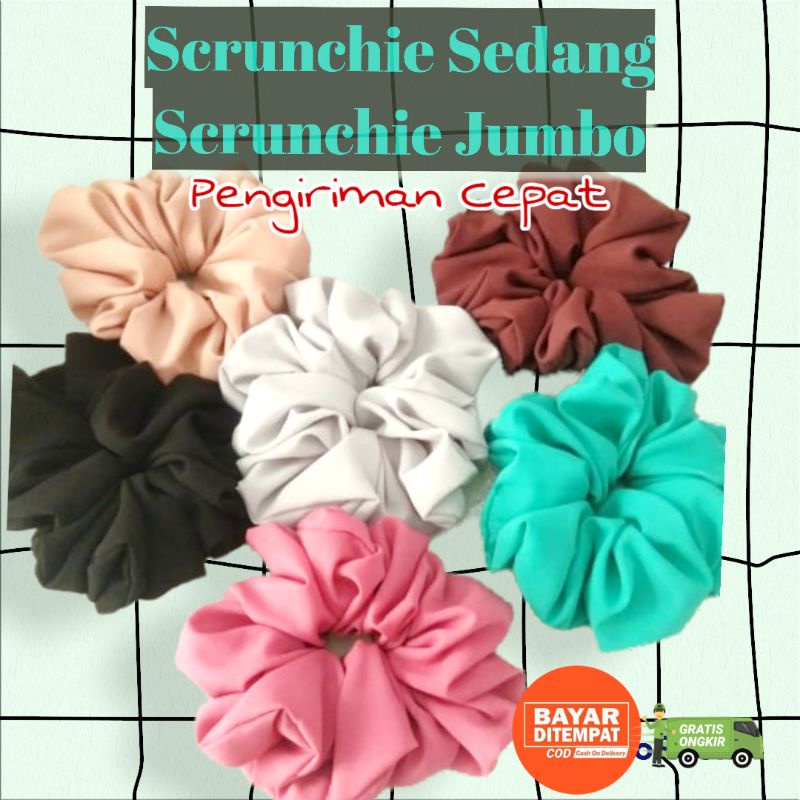 Scrunchie ikat rambut hijab cepol jumbo