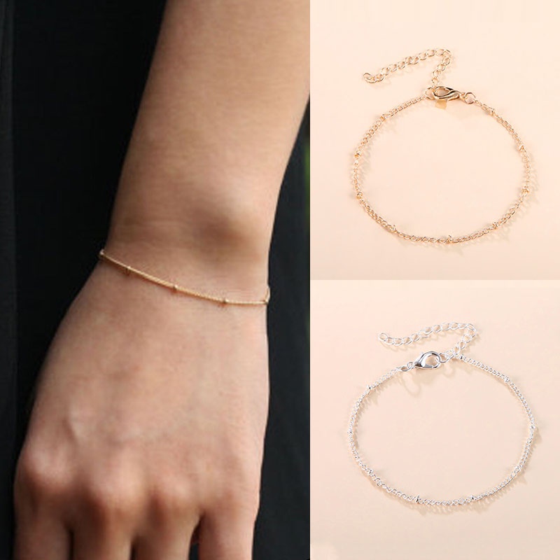 Fashion Copper Bead Chain Bracelet Simplicity Simple Copper Bead Bracelets Sweet Heart Jewelry