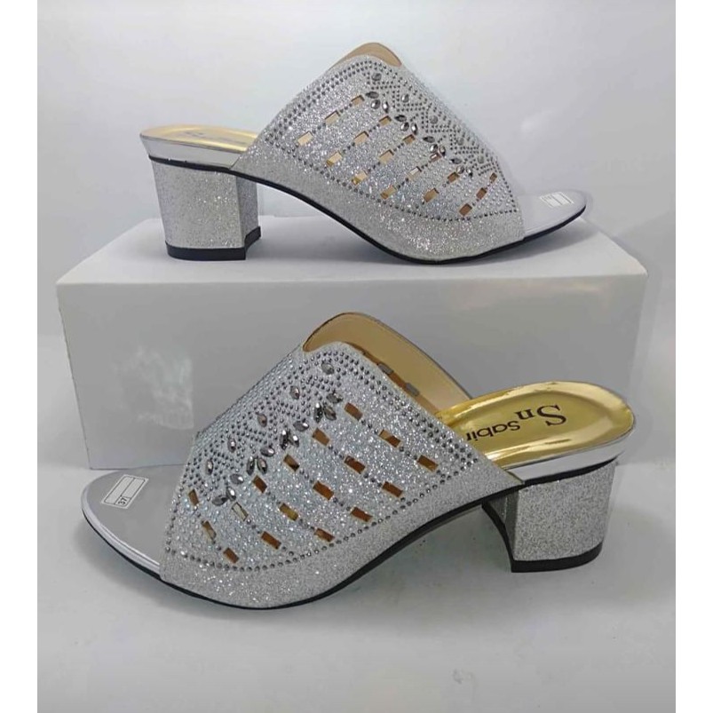 SANDAL WANITA HIGH HEELS PESTA MEWAH DAN TERMURAH/sandal wanita terbaru/wedges/sandal pesta wanita payet terbaru/hak tahu 5cm