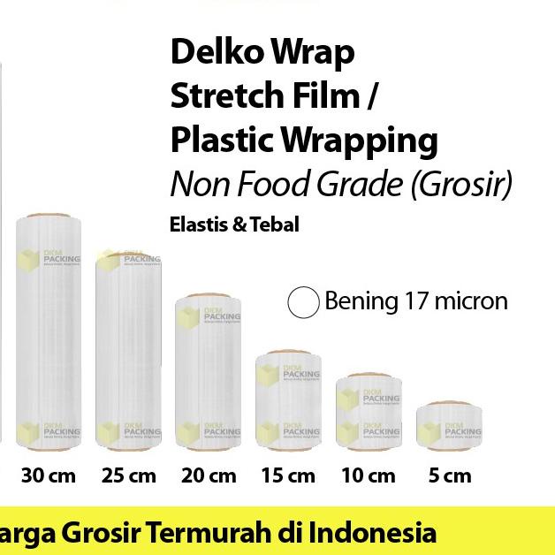 

Stretch Film 20cm x 250m Plastik Wrapping DELKO WRAP /SATUAN