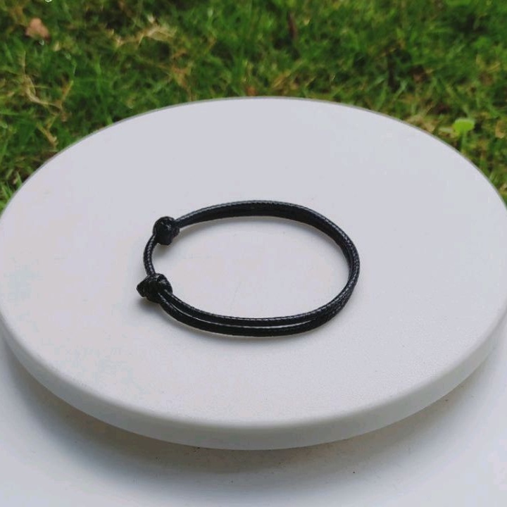 BISA COD Gelang Tali Hitam Polos Gelang Pria Gelang Wanita Aksesoris Gelang Couple Hitam Aesthetic