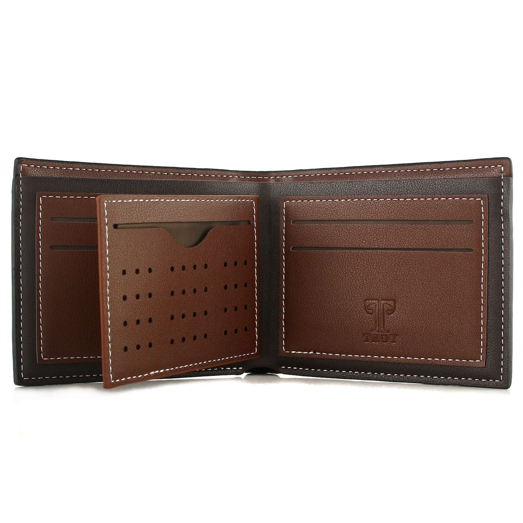 TOKOKOE - Dompet Pria model Lipat bahan Kulit Vegan Original dengan Kotak Exclusive - Troy - Xoho