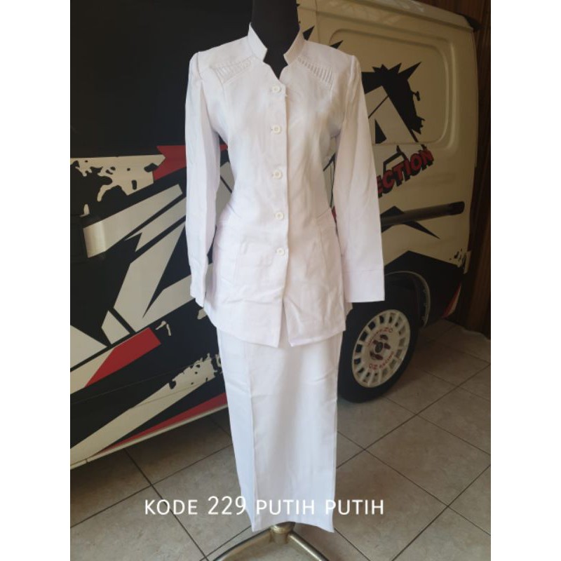 BAJU BLAZER SET SERAGAM PUTIH PUTIH BIDAN PERAWAT KLINIK BAJU BLAZER SET SERAGAM PUTIH PUTIH BIDAN PERAWAT KLINIK
