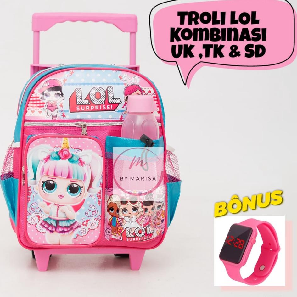 [KODE PRODUK NEWAI6398] [BONUS JAM]Tas Anak Ransel SD tas RODA tas Trolly Anak Perempuan Bt21tas dor