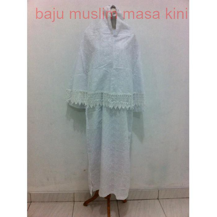 FASHION MUSLIM KEKINIAN BARU baju ihrom wanita lengkap / perlengkapan haji umroh / gamis haji umroh