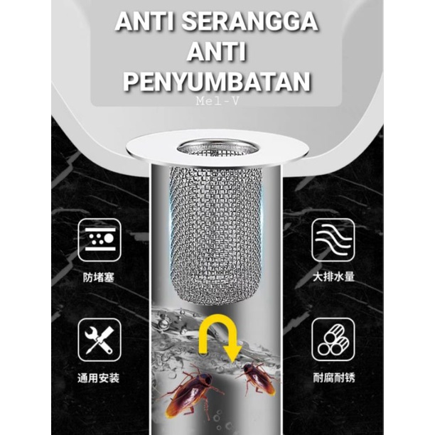 Saringan got kamar mandi stainless anti serangga kecoa anti mampet anti hama - floor drain filter mesh