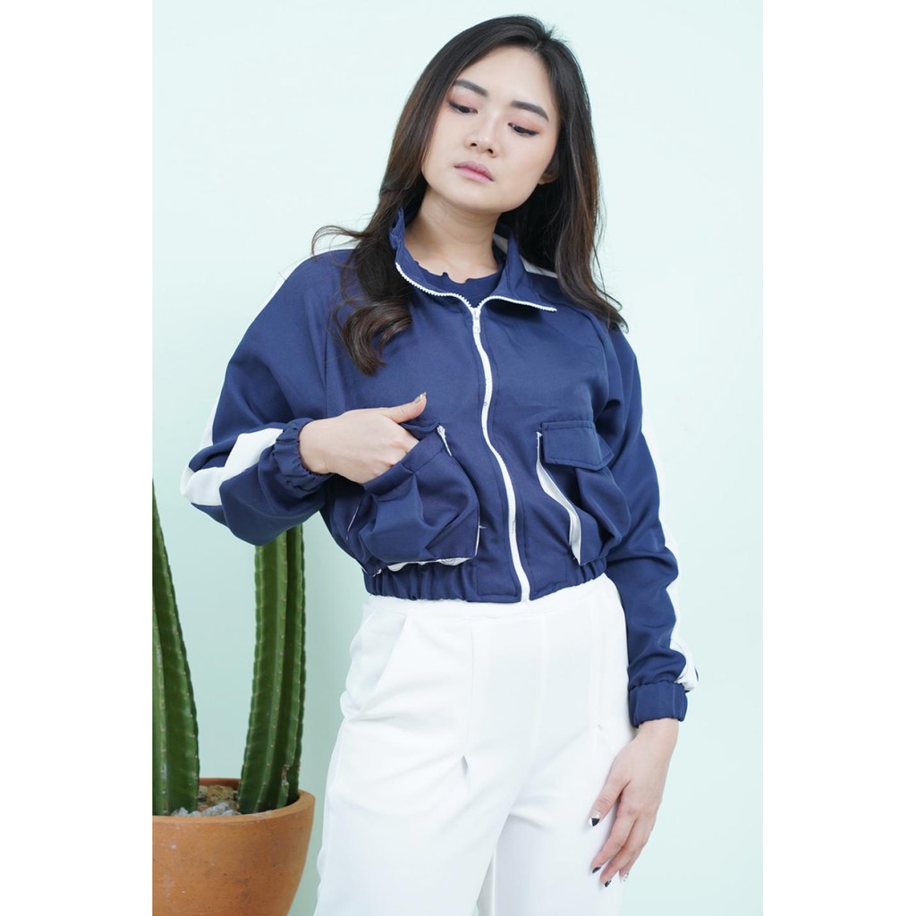 JANE COLLECTION || Adjective Jacket Jaket Motor Wanita Korea PO Bkk