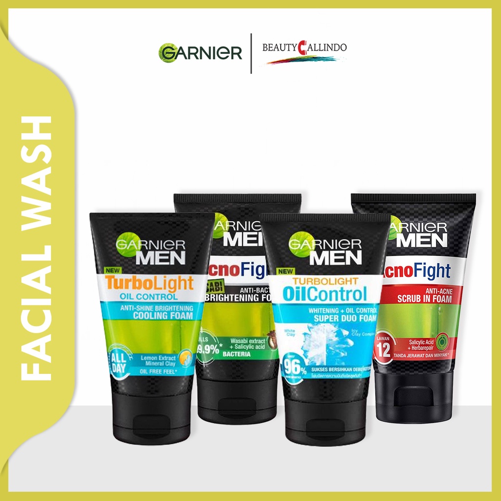 Garnier Men Face Wash Serie Koleksi Lengkap Acno Fight &amp; Turbolight