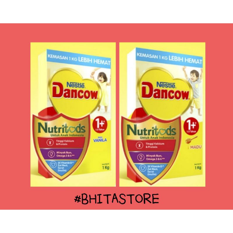 

NESTLE DANCOW 1+NUTRITODS RASA MADU/VANILA SUSU ANAK 1-3 TAHUN BOX 1KG