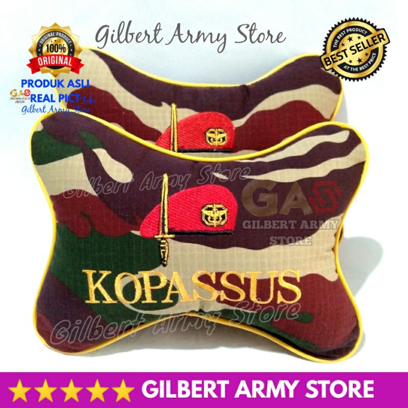 Bantal Loreng Kopasus Bordir Bantalan Mobil Motif Army GILBERT ARMY STORE