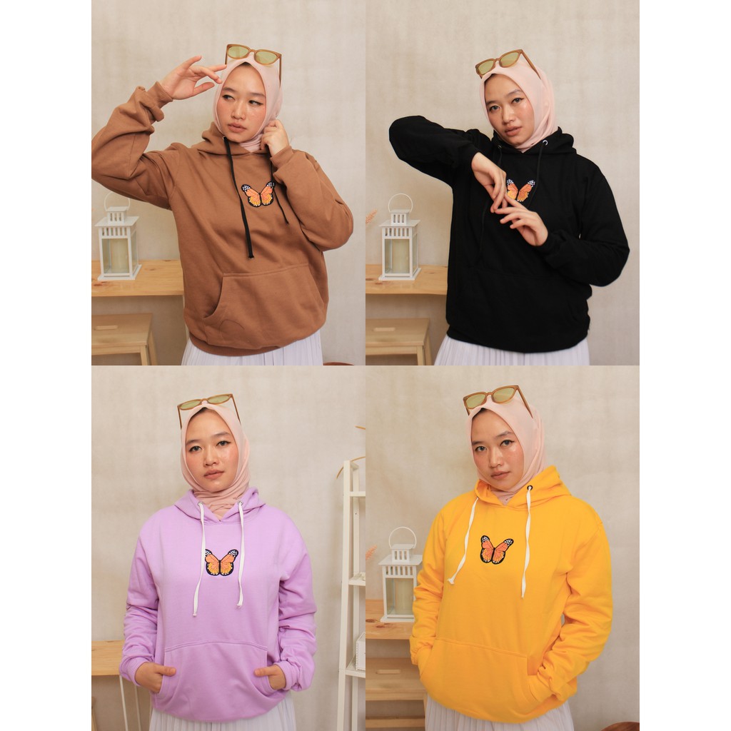 BUTTERPLAY HOODIE // Sweater Pria dan Wanita Logo Bordir Fashionable