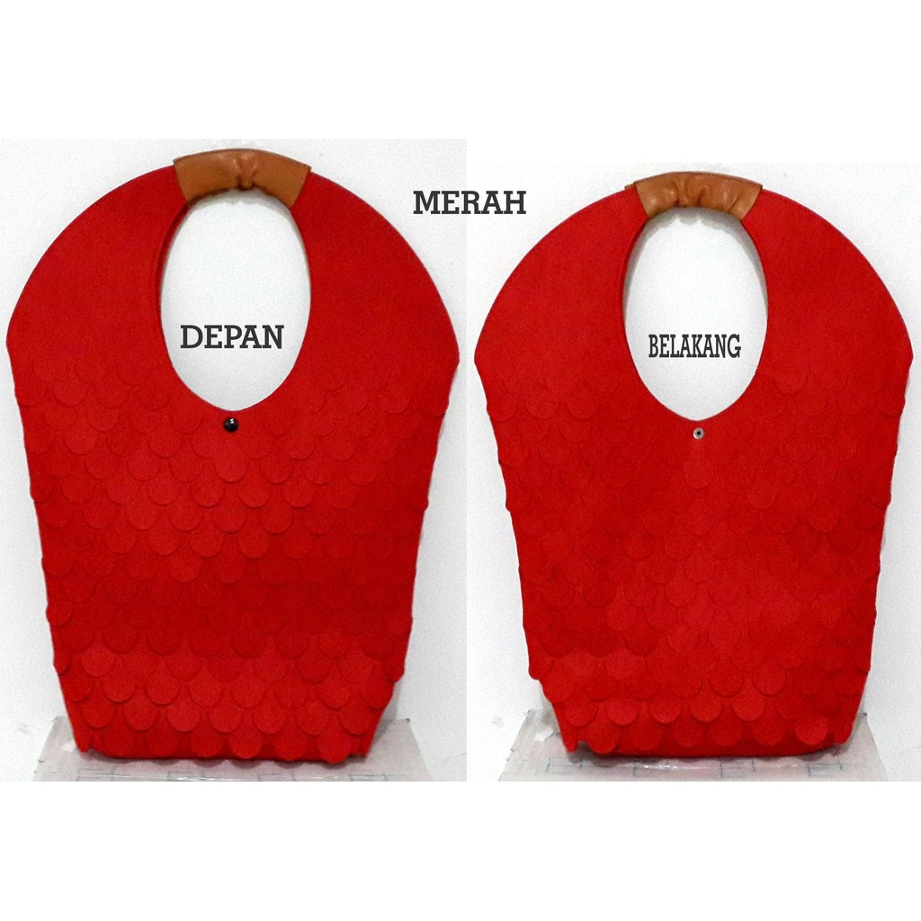 terlaris Tas Panel Motif Laser Sisik Ikan