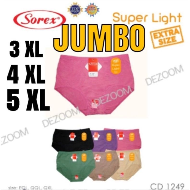 Celana Dalam wanita Sorex 1249 BESAR JUMBO Bahan Katun Bisa Melar